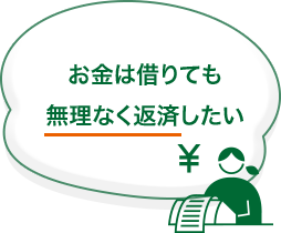 お金は借りても無理なく返済したい